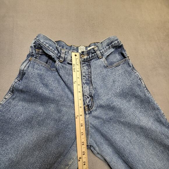 Vintage Jordache Jeans Girls 16 Blue Straight Leg Mom Stretch Distressed Denim - Picture 8 of 12